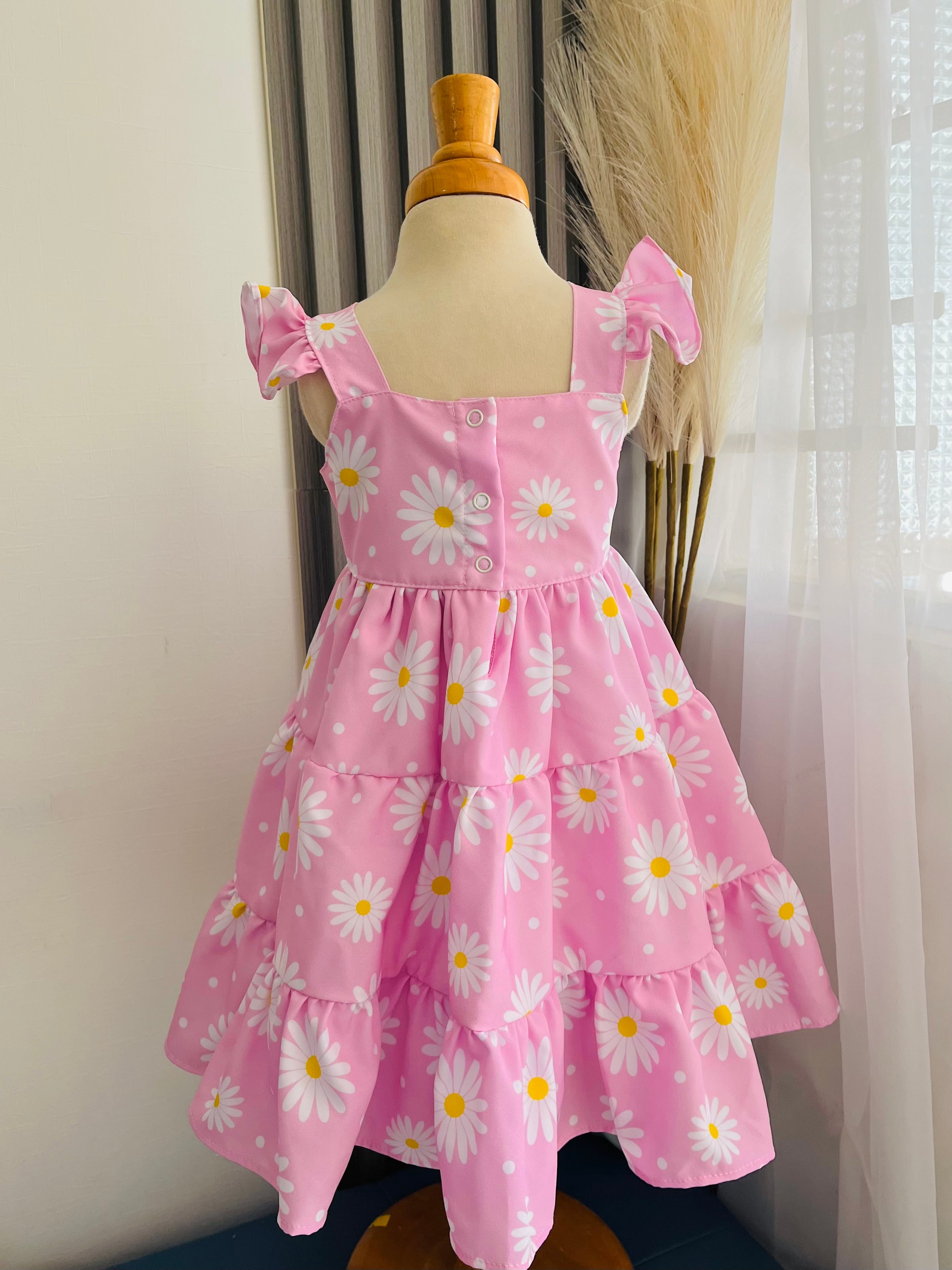 VESTIDO NIÑA MARGARITAS REF N03.