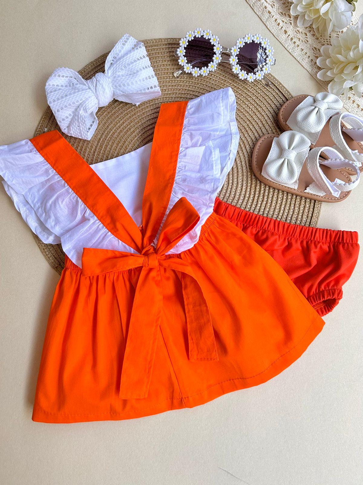 VESTIDO ASOLEADOR NARANJA REF 1077.