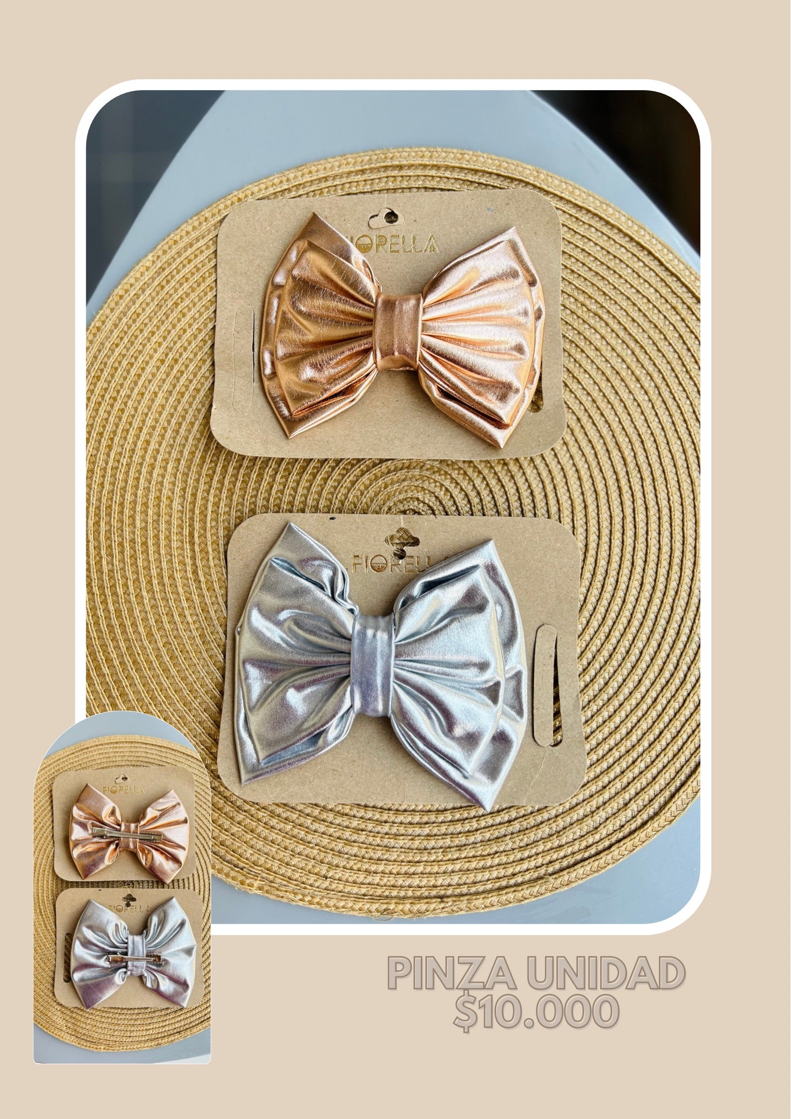 MOÑO EN PINZA DORADO