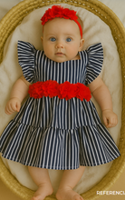 Cargar imagen en el visor de la galería, VESTIDO MARINERO BEBÉ NIÑA REF 1039
