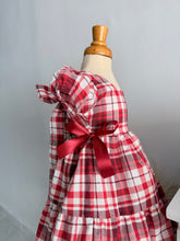 Cargar imagen en el visor de la galería, VESTIDO ISA CUADROS ROJOS
