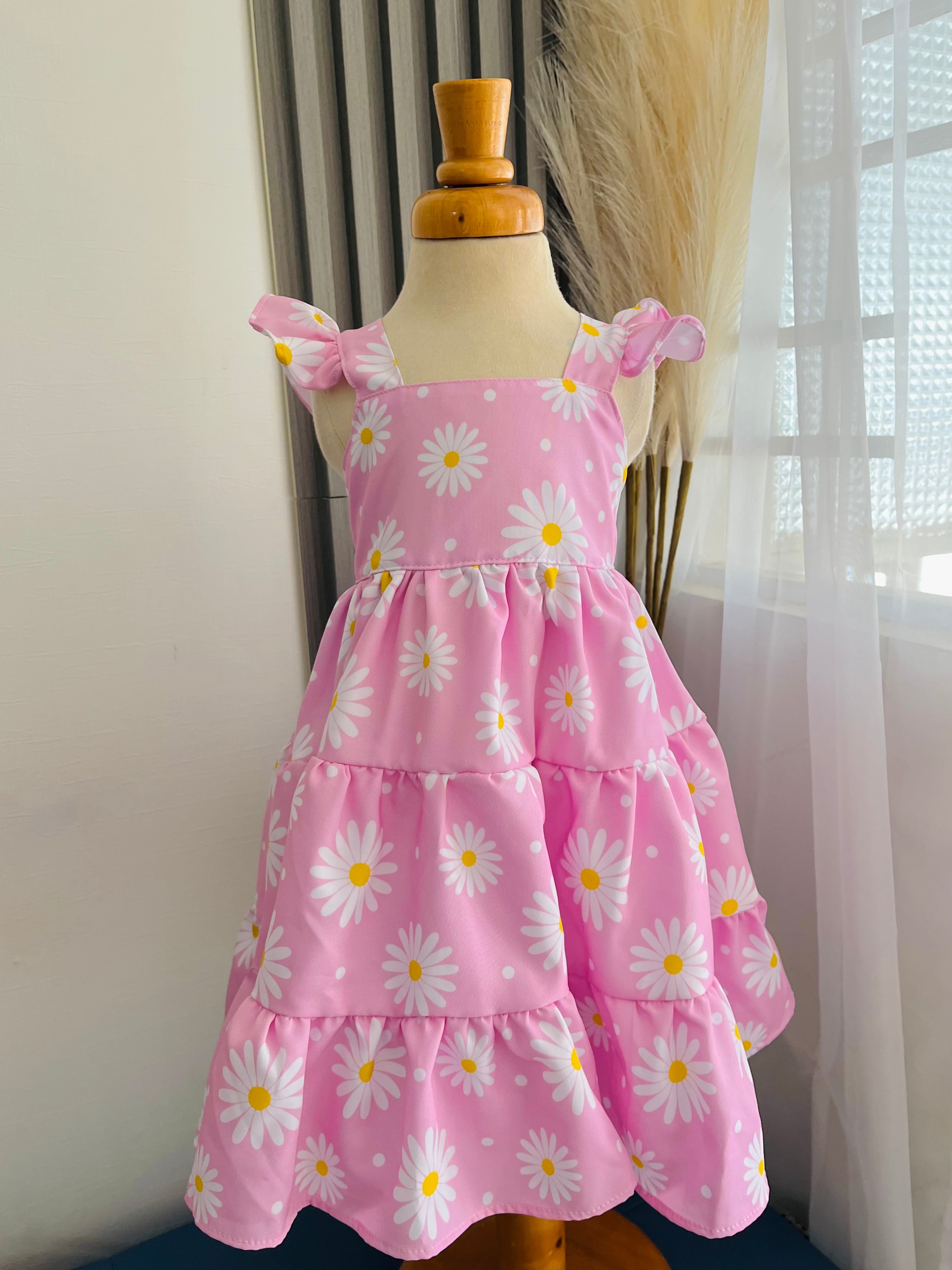 VESTIDO NIÑA MARGARITAS REF N03.