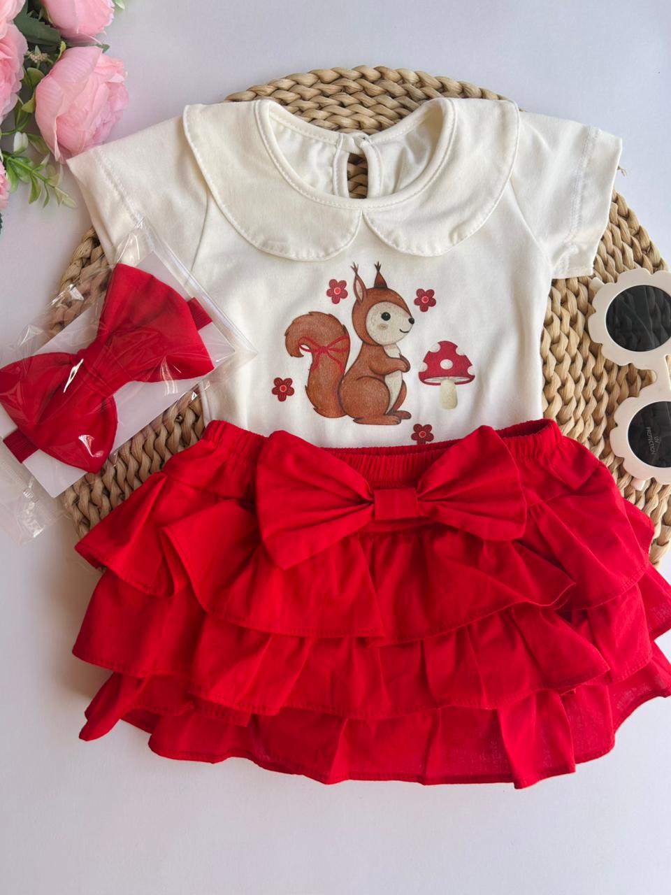 SET ALICIA TRES PIEZAS ROJO