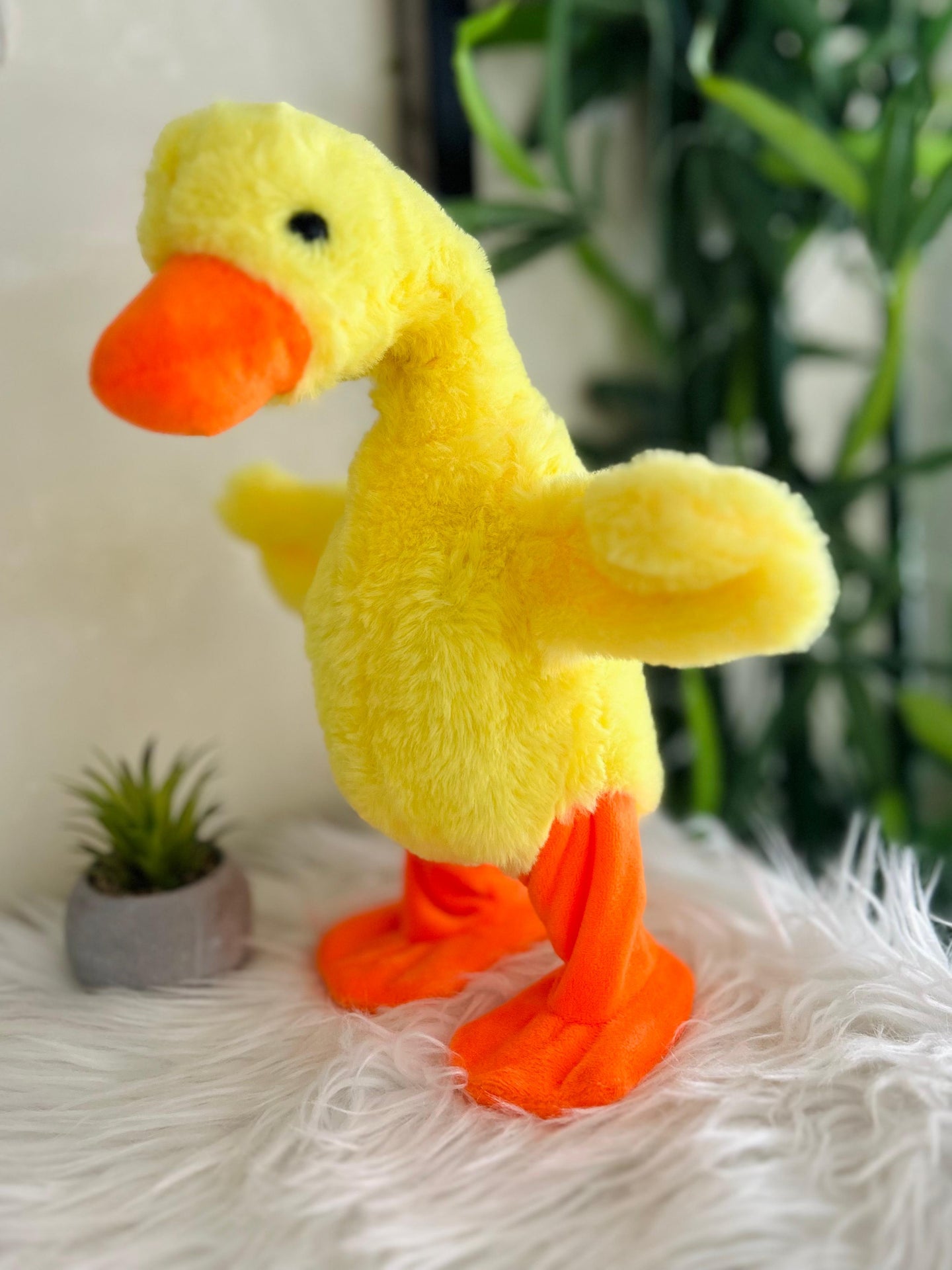 Pato Peluche De Juguete Musical Imita Sonidos Grabador