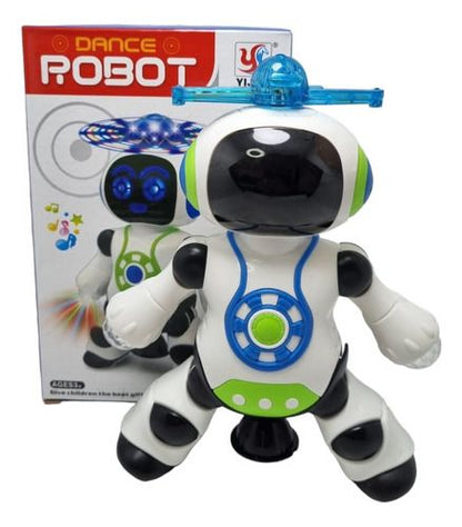 Juguete Robot Musical Con Luces, Baile Y Giros 360 Grados