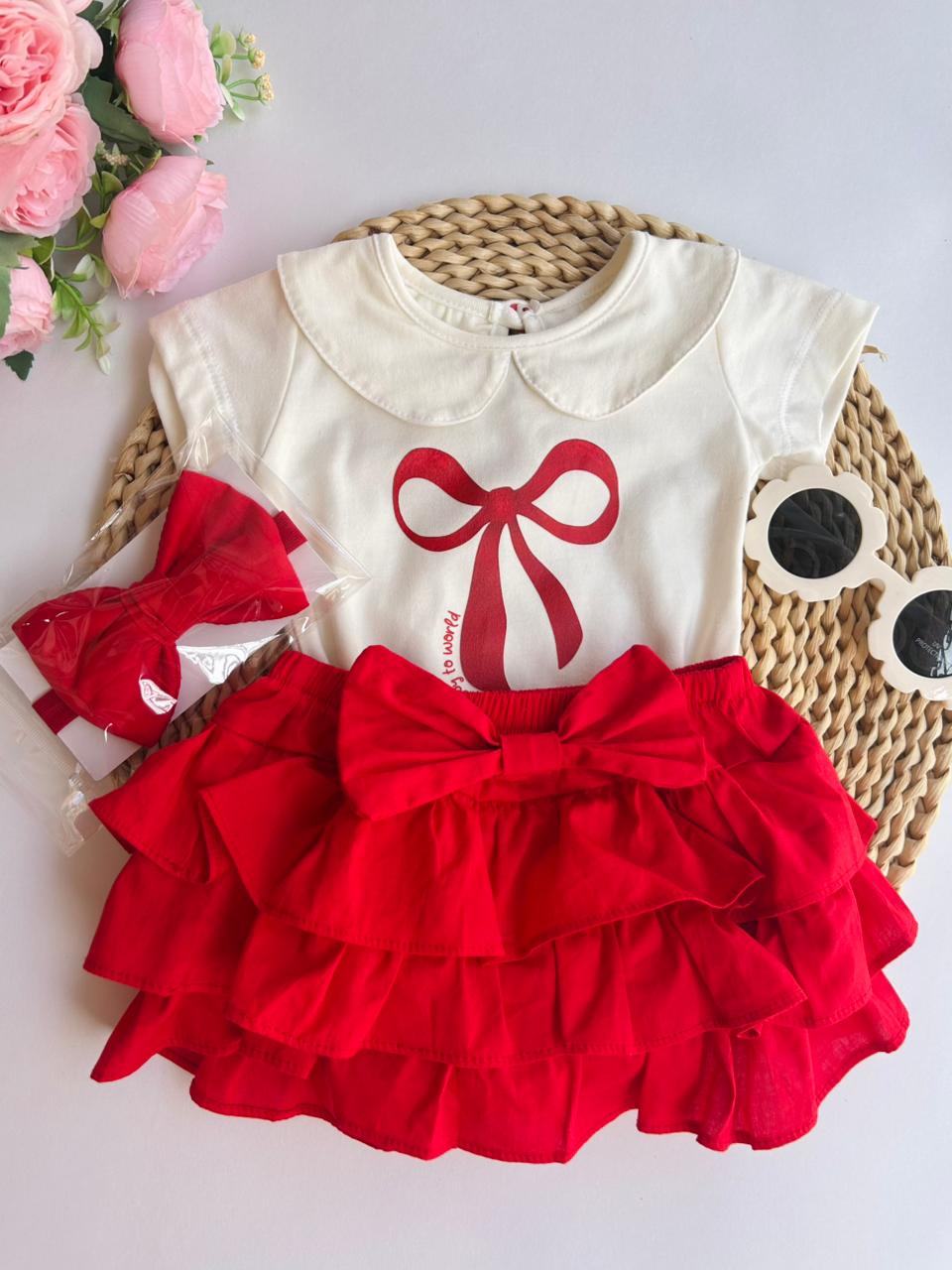 SET ALICIA TRES PIEZAS ROJO