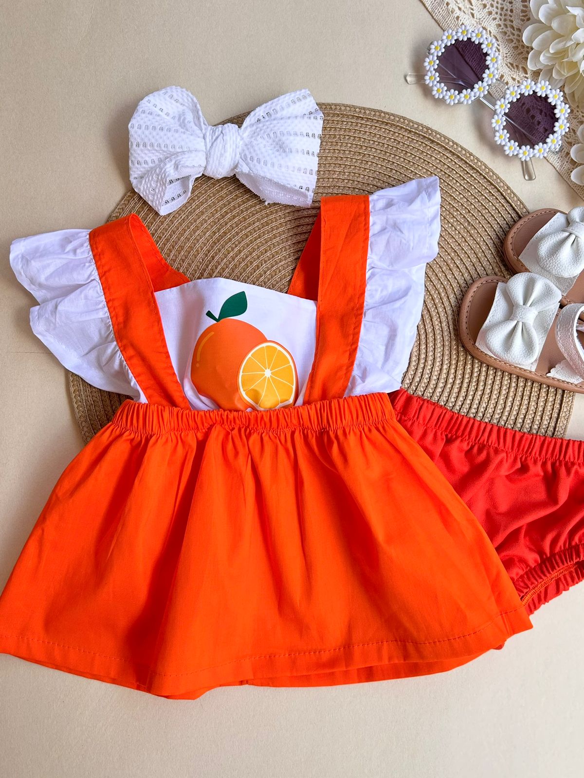 VESTIDO ASOLEADOR NARANJA REF 1077.